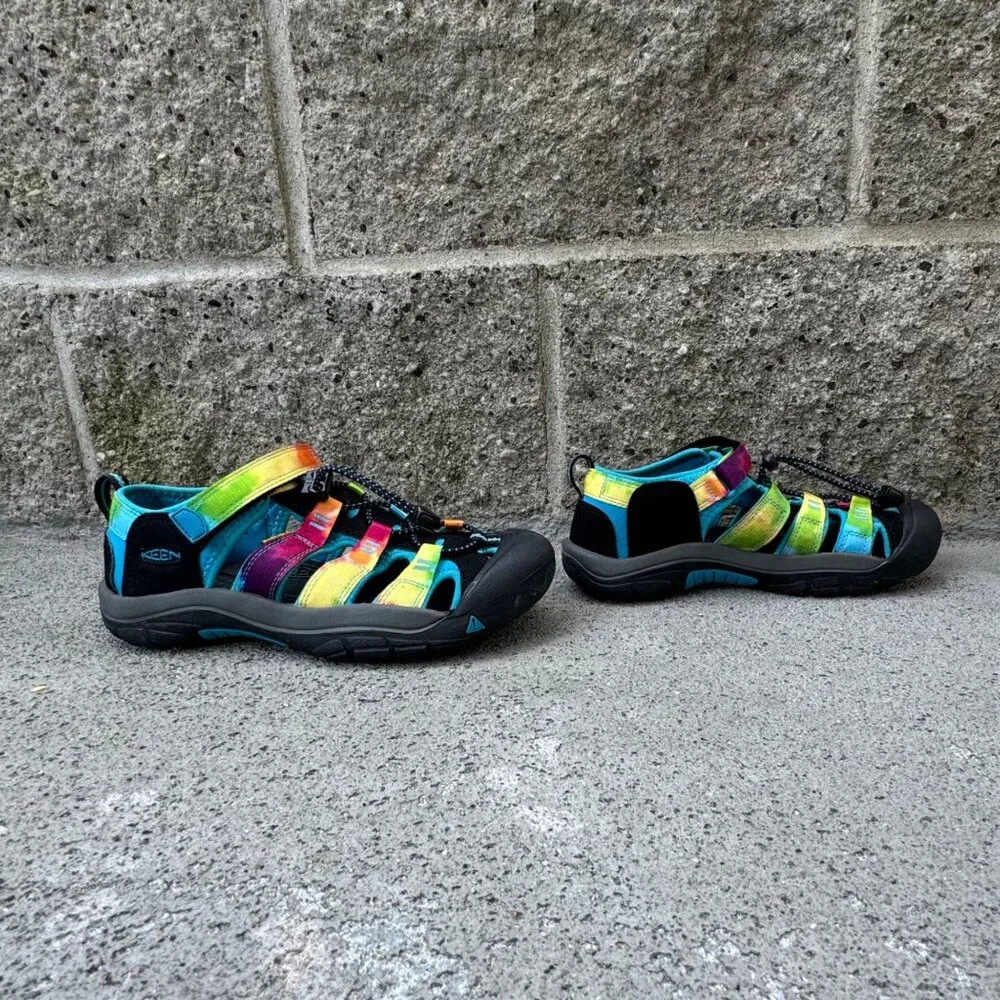 KEEN Rainbow Tie Dye Sandals Kids 5 US 37 EU Newport H2 Hiking Shoes Unisex - Picture 3 of 9